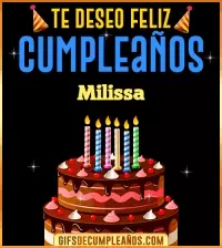 GIF Te deseo Feliz Cumpleaños Milissa